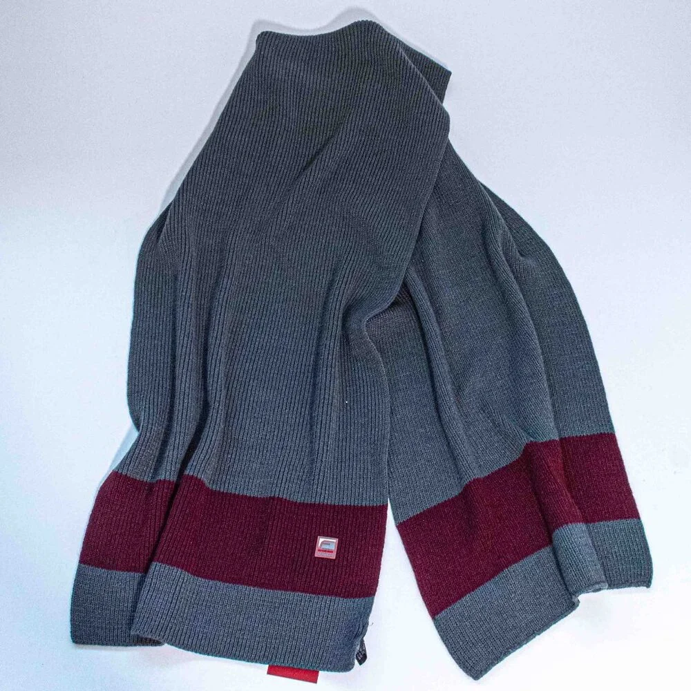 Fubu Knit Scarf VTG 90s Y2K Streetwear Hip Hop Acrylic Wool Blend